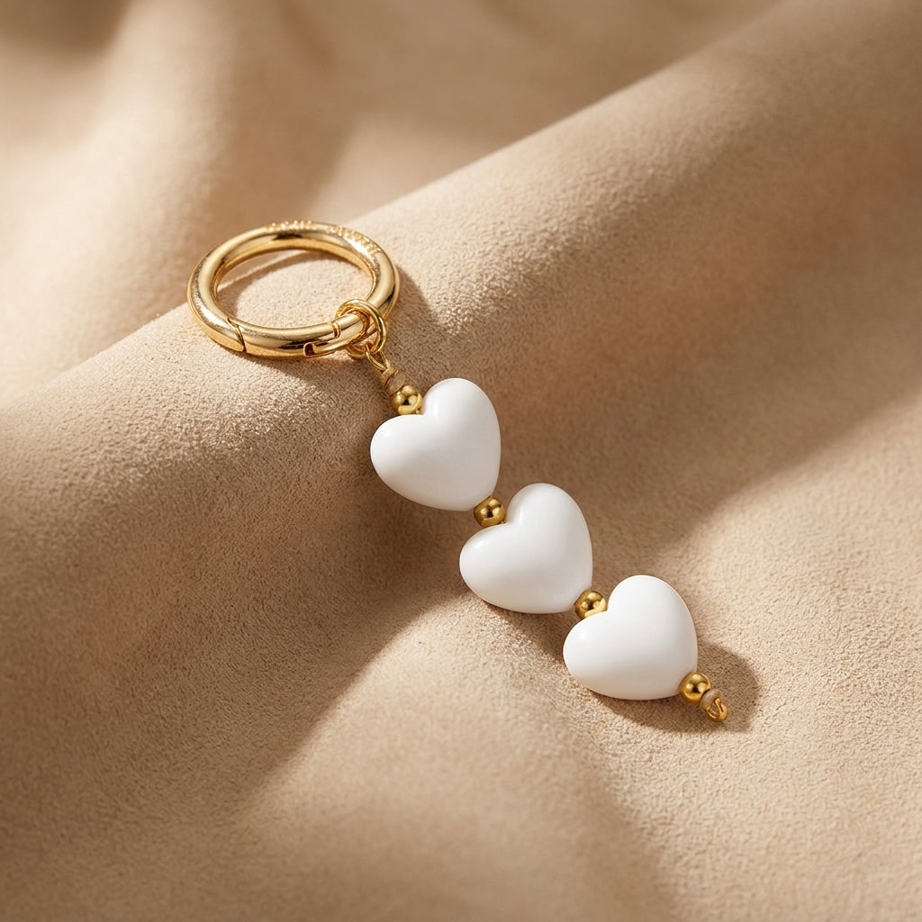 Tasbedels Hart en Goud Wit