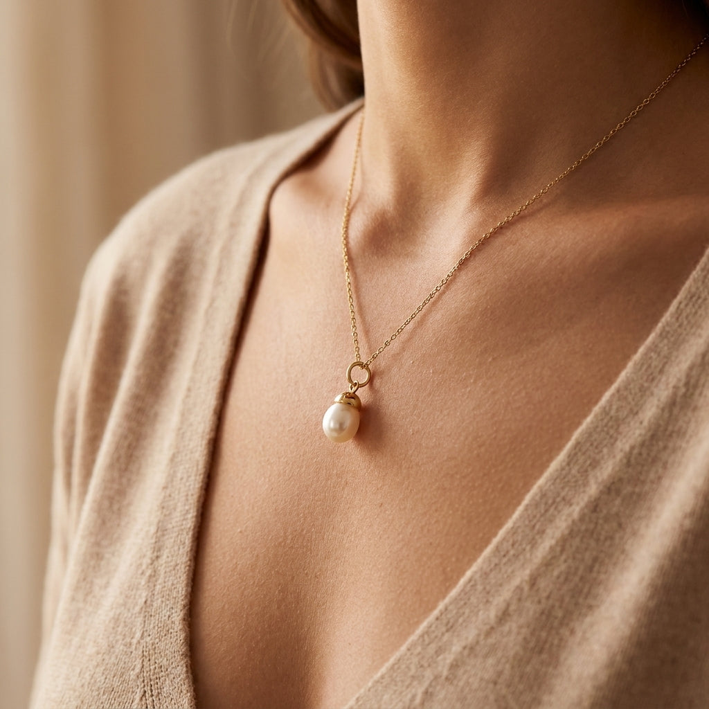 Ronde zoetwaterparel charm