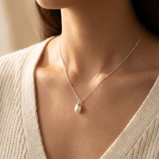 Ronde zoetwaterparel charm