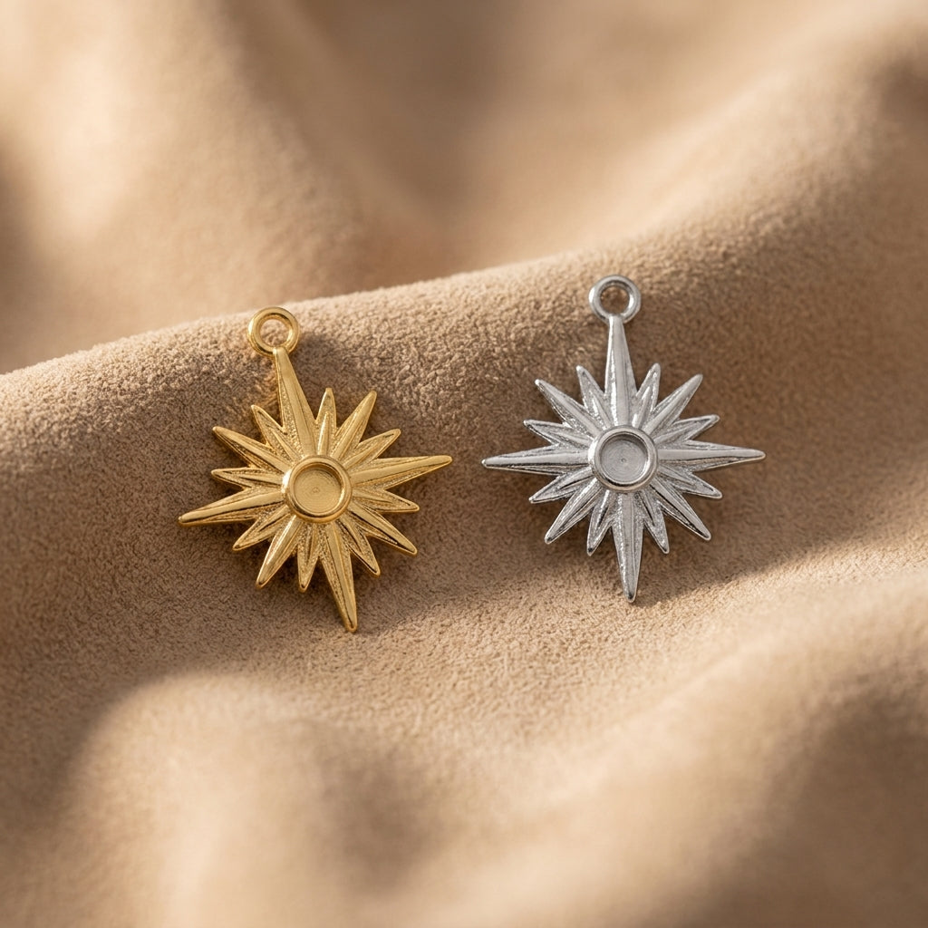 Shining sun charm