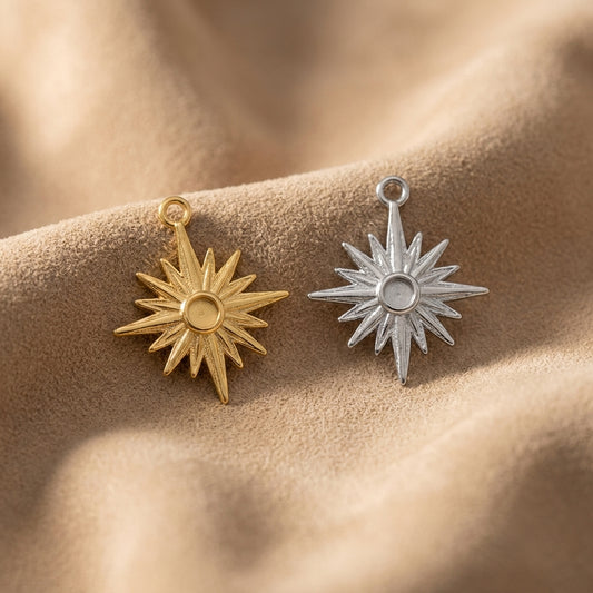 Shining sun charm