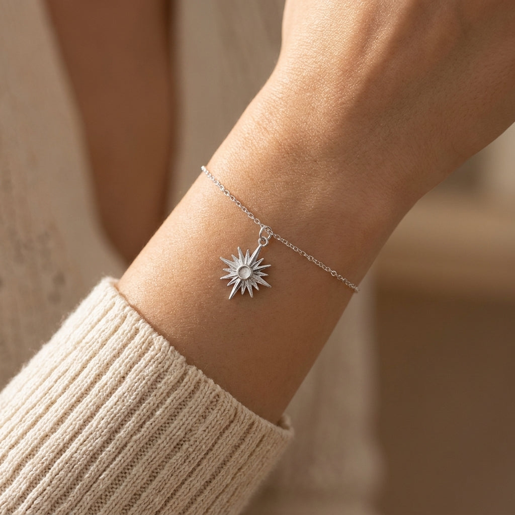 Shining sun charm