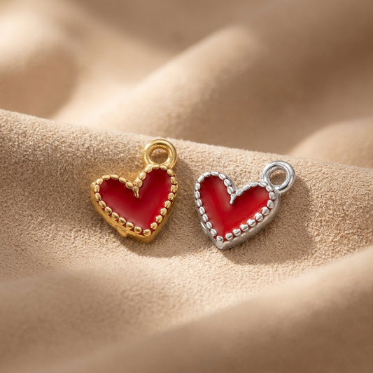 Red hart charm