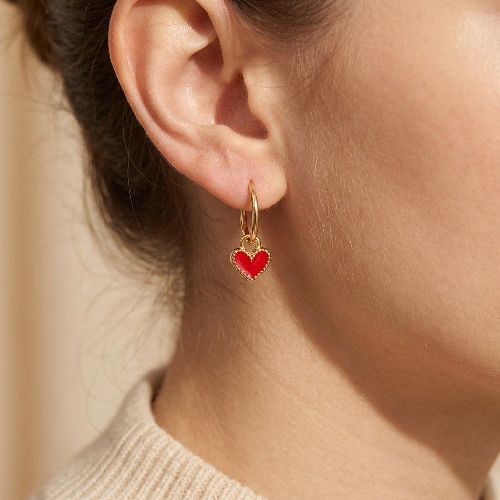 Red hart charm