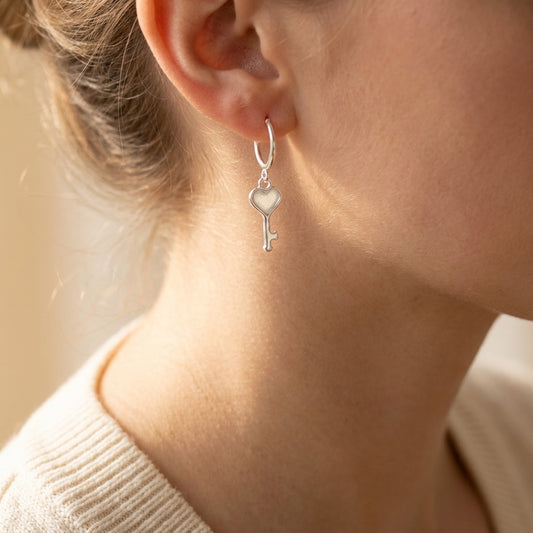 Sleutel met hart charm