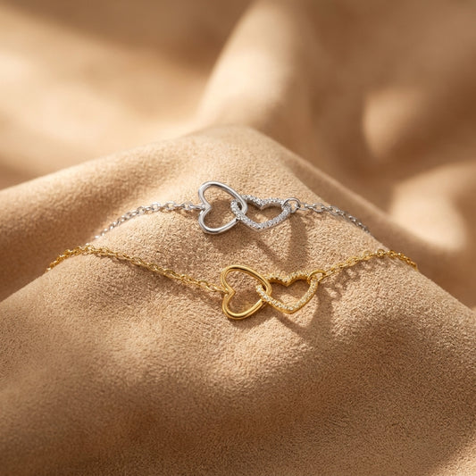 Forever Connected Open Hearts Bracelet