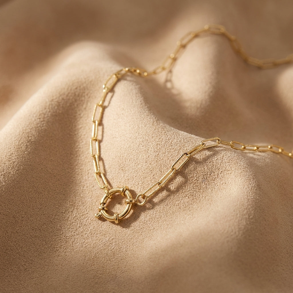 2-In-1 Ketting + Armband met paperclip schakel