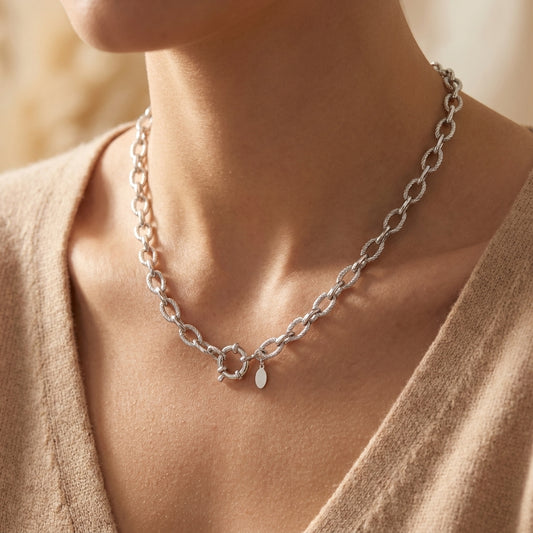 Round link chain met boeisluiting